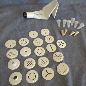 Faberware Piping bag + set tips Icing frosting cake, cookies, Decoration, Baking